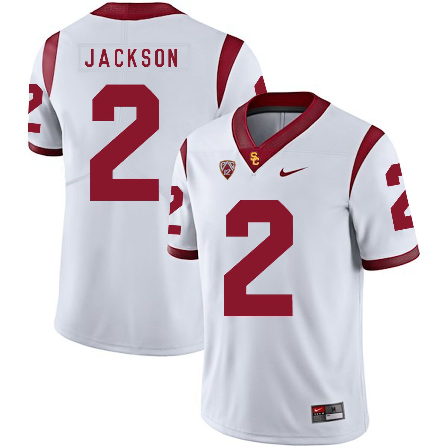 Men USC Trojans 2 Jackson White Customized NCAA Jerseys